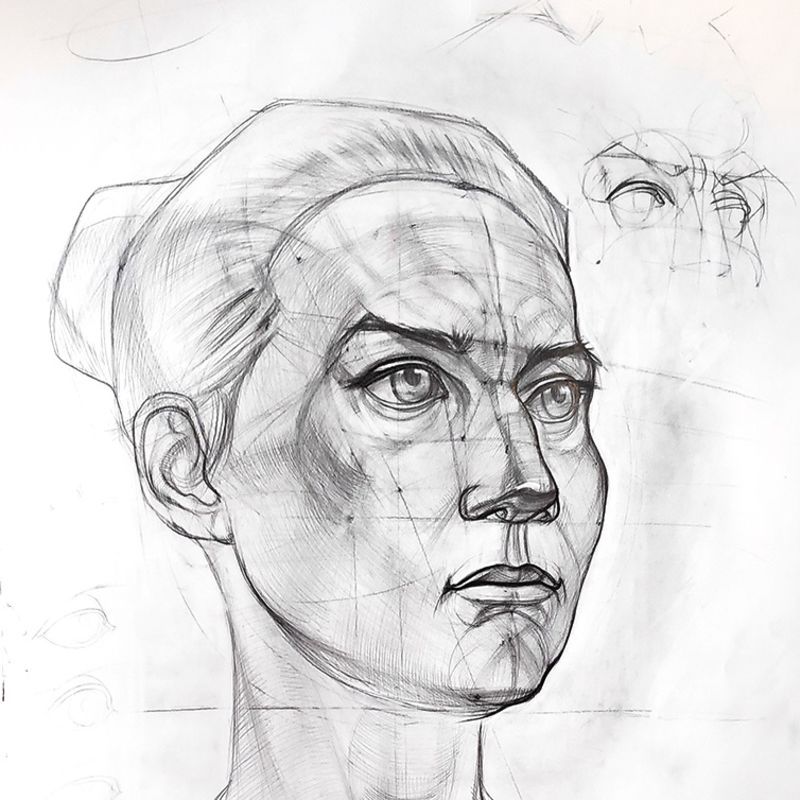 [Артур Кочу] Голова человека. Академический рисунок (2022)