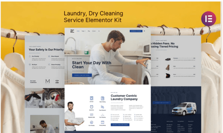 Изображение [Themeforest] Wash & Rinse – Laundry & Dry Cleaning Service Elementor Template Kit в посте 236426