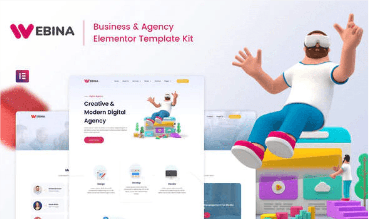 Изображение [Themeforest] Webina - Business Agency & Startup Elementor Template Kit в посте 236427