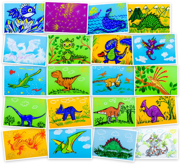 Изображение [skillberry] Учимся рисовать Динозавров и Драконов (2021) в посте 249382