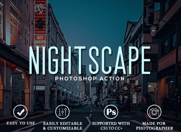 Изображение [Graphicriver] Nightscape Photoshop Action (2020) в посте 290843