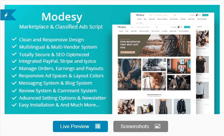 Изображение [codecanyon] Modesy v2.0.1 Nulled - скрипт интернет-магазина (2022) в посте 295227