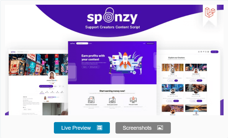Изображение [Codecanyon] Sponzy v1.0 - скрипт монетизации контента (2021) в посте 295529