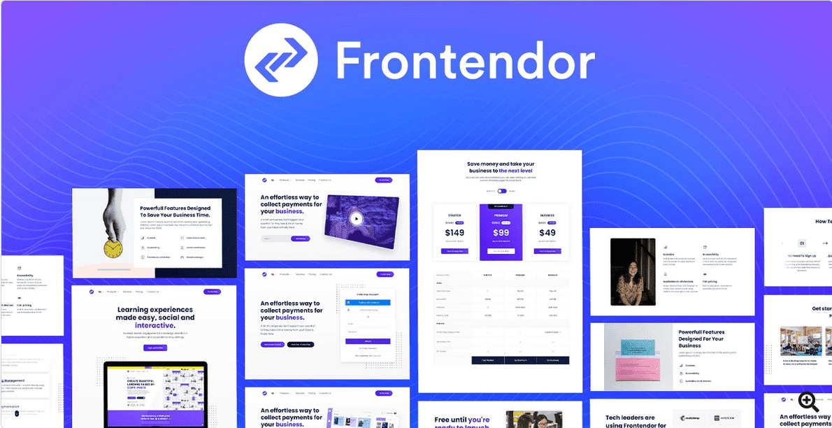 Изображение [frontendor] Frontendor - дизайнерский набор блоков для вашего сайта. Просто копируйте код и сайт готов! Appsumo - в посте 299698
