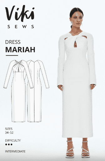 Изображение [Vikisews] Exclusive Mariah dress sewing pattern. Размеры 34-52, рост 162-168 (2023) в посте 322393