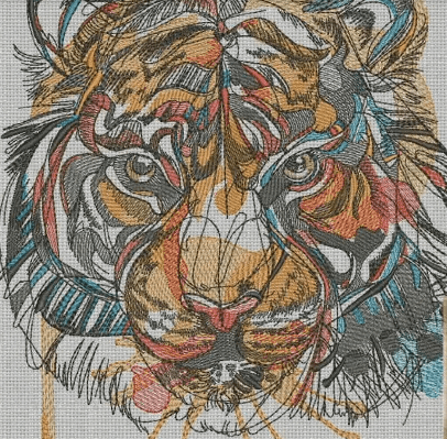 Изображение [Наталья Шестакова] Дизайн машинной вышивки «Тигр» (2023) в посте 323311