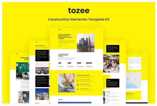 Изображение [Themeforest] Tozee - Construction Elementor Template Kit в посте 198471