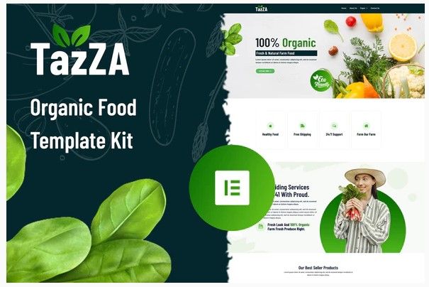 Изображение [Themeforest] TazZA - Organic Food Elementor Template Kit в посте 200256
