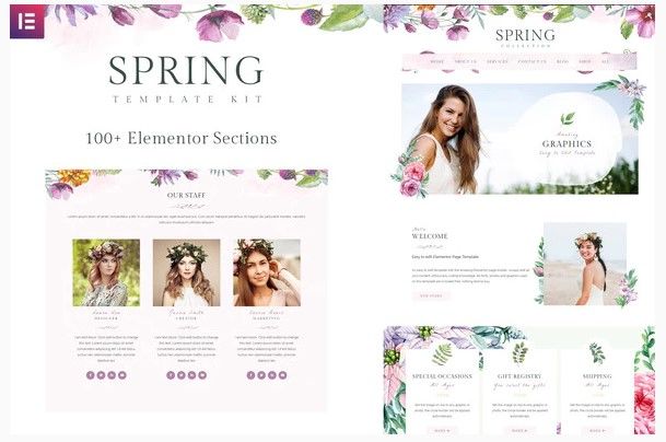 Изображение [Themeforest] Spring Watercolor and Floral Template Kit в посте 203112