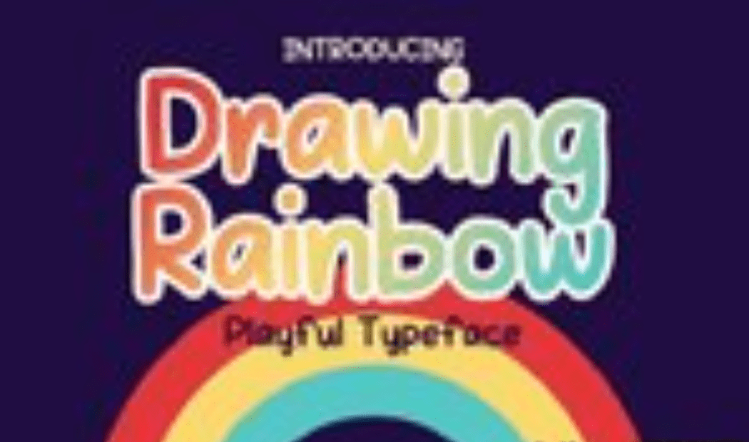 Изображение [Fontbundles] Drawing Rainbow Font в посте 220182
