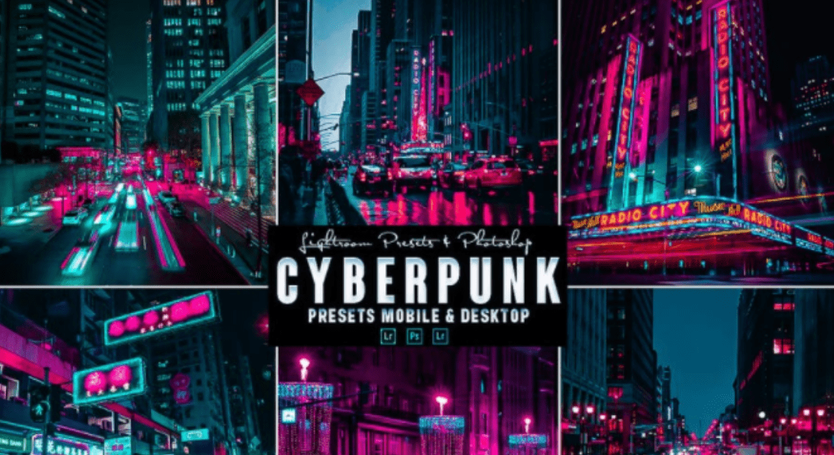 Изображение [Graphicriver] Cyberpunk Photoshop Action & Lightrom Presets (2021) в посте 242249
