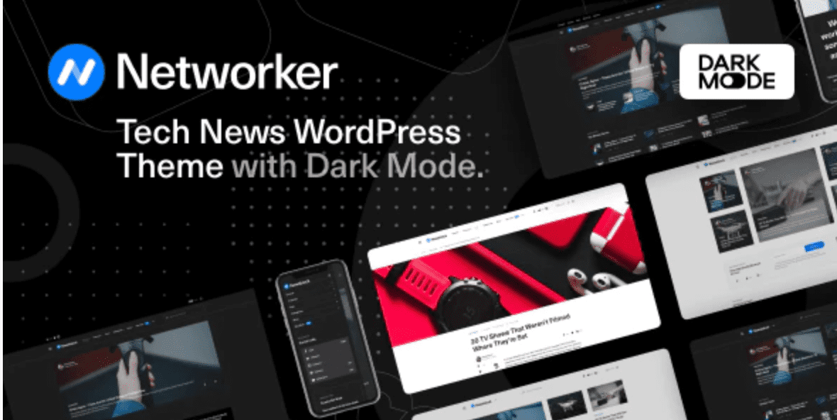Изображение [Themeforest] Networker - Tech News WordPress Theme with Dark Mode (2021) в посте 247507
