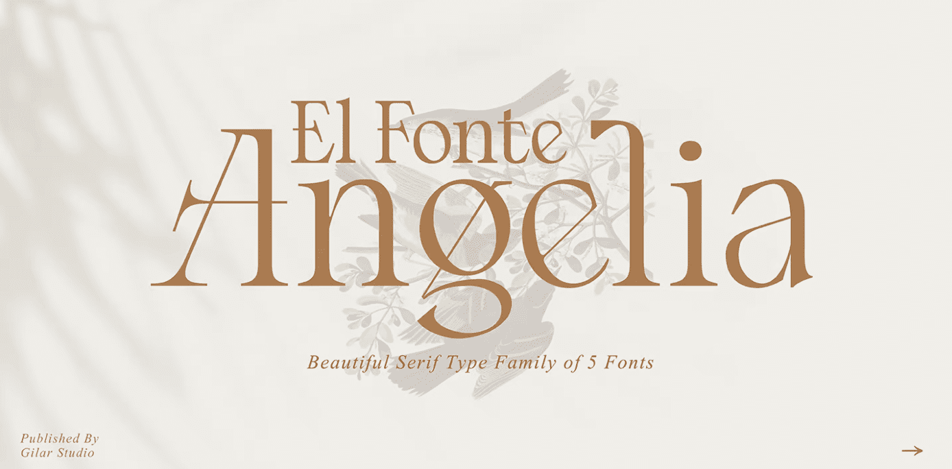 Изображение [Myfonts] El Fonte Angelia Font (2022) в посте 254766