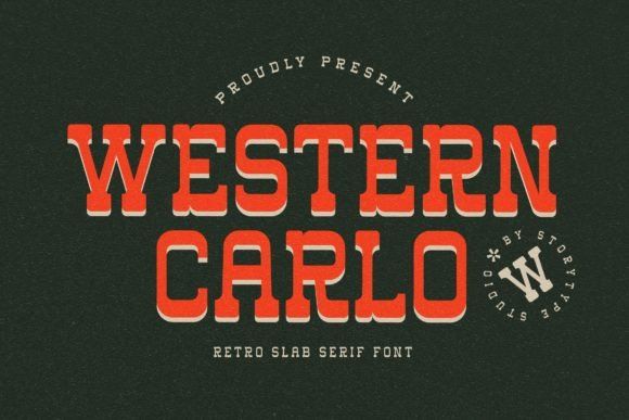 Изображение [Creativefabrica] Western Carlo Font (2022) в посте 268424